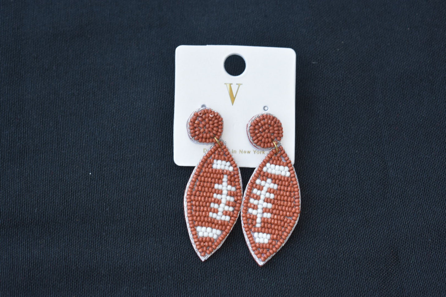 football earrings